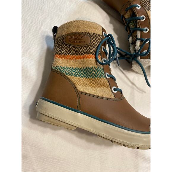 Keen Elsa Lined Women 6 Boots Waterproof 100 Gram Insulation Chevron Pattern - Picture 9 of 14